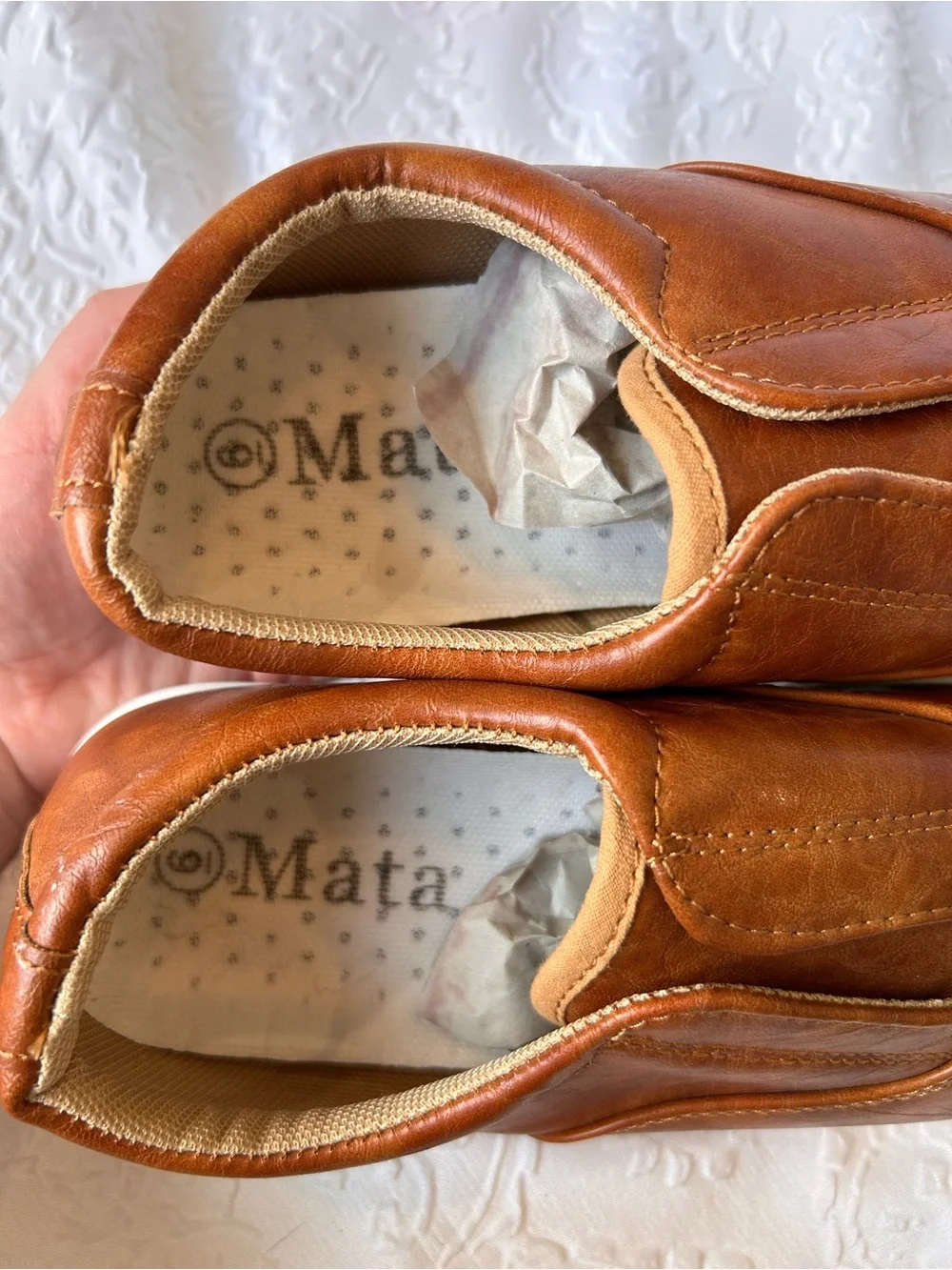 Casual Slip-On Women's Shoes in Cognac Brown